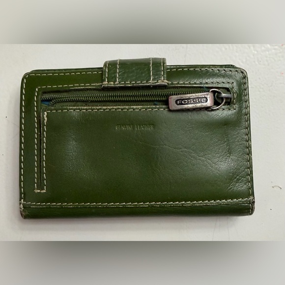 FOSSIL Olive Green Leather Wallet - Picture 2 of 5